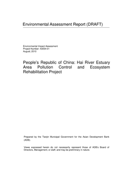 Hai River Estuary Area Pollution Control and Ecosystem Rehabilitation Project