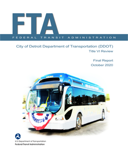 (DDOT) Final Title VI Review Report 2020