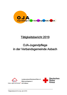 Tätigkeitsbericht 2019 OJA-Jugendpflege in Der Verbandsgemeinde Asbach