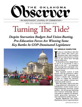 Turning the Tide? Despite Starvation Budgets and Union-Busting, Pro-Education Forces Are Winning Some Key Battles in GOP-Dominated Legislature