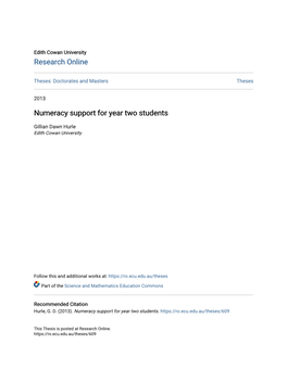 Numeracy Support for Year Two Students