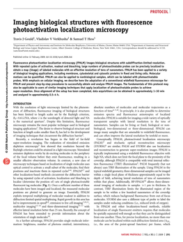 Imaging Biological Structures with Fluorescence Photoactivation