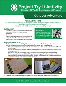 Outdoor Adventures Is the 4-H Project for You