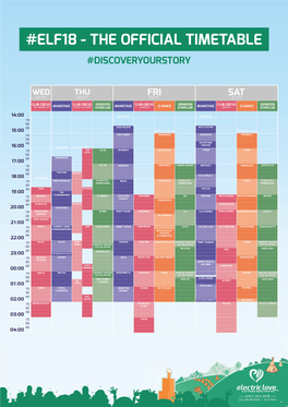 Elf18 - the Official Timetable #Discoveryourstory