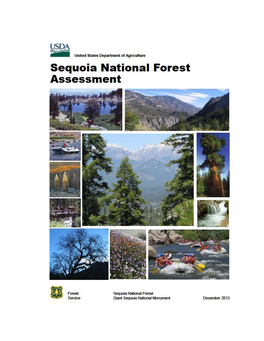 Sequoia National Forest Assessment Begins with This INTRODUCTION to Provide Background on the Process and to Describe the Assessment Area