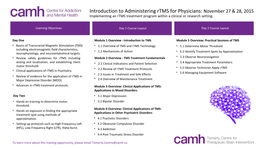 Introduction to Administering Rtms for Physicians: November 27 & 28, 2015
