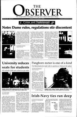 Notre Dame Rules, Regulations Stir Discontent University Reduces Seats