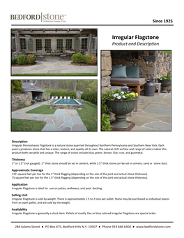 Irregular Flagstone Product and Description