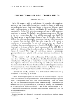 Intersections of Real Closed Fields