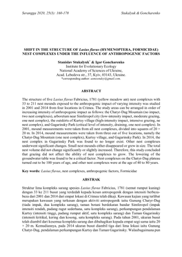 Nest Complexes Under the Influence of Anthropogenic Factors