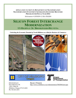 Silicon Forest Interchange Modernization Us Highway 26 / Brookwood-Helvetia