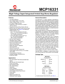 MCP16331 Data Sheet