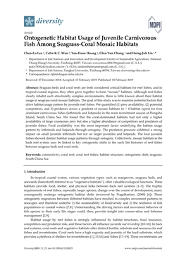 Ontogenetic Habitat Usage of Juvenile Carnivorous Fish Among Seagrass-Coral Mosaic Habitats