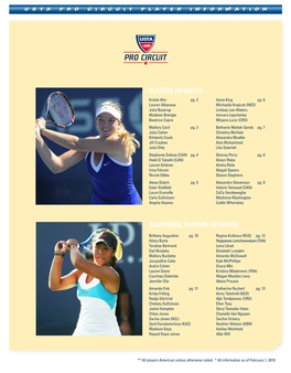 Madison Brengle Varvara Lepchenko Beatrice Capra Mirjana Lucic (CRO) Mallory Cecil Pg