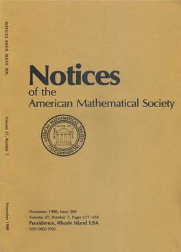 Notices of the American Mathematical Society