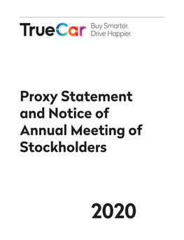 Proxy Statement and Notice of Annual Meeting of Stockholders