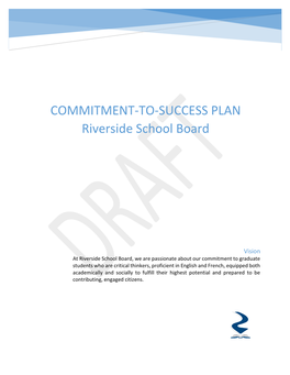 COMMITMENT-TO-SUCCESS PLAN Riverside School Board