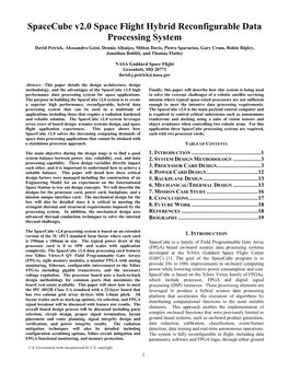 Spacecube V2.0 Space Flight Hybrid Reconfigurable Data Processing