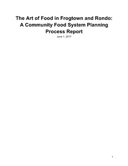 Art of Food Planning Report