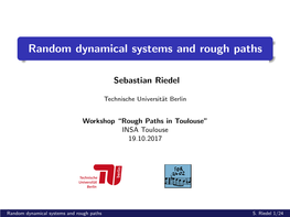 Random Dynamical Systems and Rough Paths