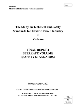 The Study on Technical and Safety Standards for Electric Power Industry in Vietnam