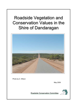 Roadside Vegetation and Conservation Values in the Shire Of