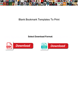 Blank Bookmark Templates to Print Minigl