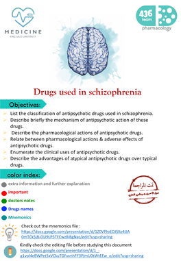 5-Drugs Used in Schizophrenia(Edited)