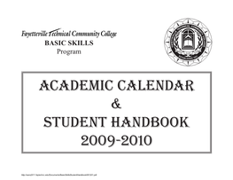 Academic Calendar & Student Handbook 2009-2010