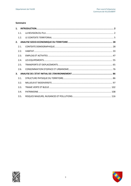 Rapport De Présentation PLU Villedubert De 2007