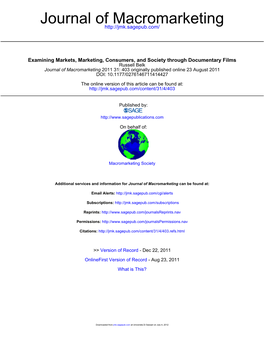 Journal of Macromarketing