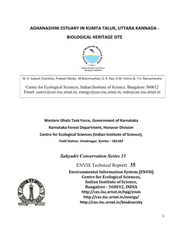 Sahyadri Conservation Series 11 ENVIS Technical Report: 35 Environmental Information System [ENVIS]