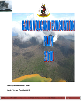 Operational Supporting Plan Gaua Volcano