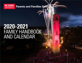 2020-2021 Family Handbook and Calendar Welcome to the Wolfpack