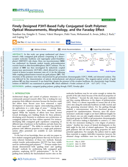 Optical Measurements, Morphology, and the Faraday Eﬀect Xunshan Liu, Emigdio E