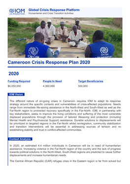 Cameroon Crisis Response Plan 2020