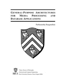 General-Purpose Architectures for Media Processing and Database Applications