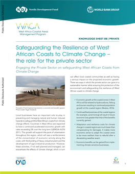 Safeguarding the Resilience of West African Coasts to Climate Change