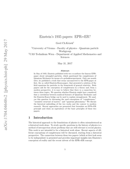 Einstein's 1935 Papers: EPR=