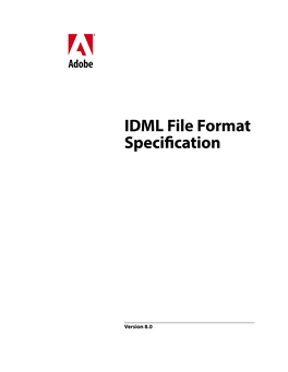 IDML File Format Specification