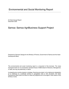 Samoa Agribusiness Support Project