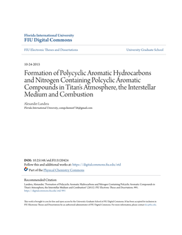 Formation of Polycyclic Aromatic Hydrocarbons and Nitrogen