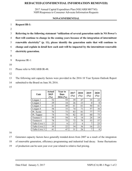 Redacted (Confidential Information Removed)