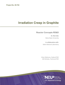 Irradiation Creep in Graphite