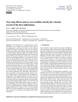 Tree Ring Effects and Ice Core Acidities Clarify the Volcanic Record of the First Millennium