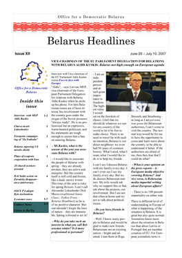 Belarus Headlines