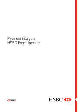 Payment Into Your HSBC Expat Account Form