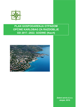 Plan Gospodarenja Otpadom Općine Karlobag Za Razdoblje Od 2017.-2022