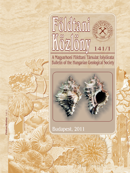 Földtani Közlöny 141/1 (2011) 5