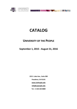 2015-16 University of the People Catalog FINAL